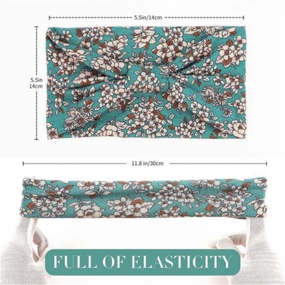 Wide Headbands for Women, Boho Bandeau Head Bands, Workout Head Wraps, Stretch - Picture 6 of 7